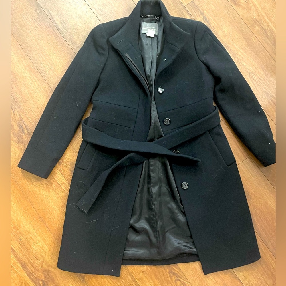 J. Crew Doublecloth Black Coat - Women’s 4P